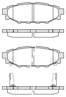 1136 12 колодки дисковые задние!\ Subaru Impreza 2.0i 11> 1136.12 REMSA