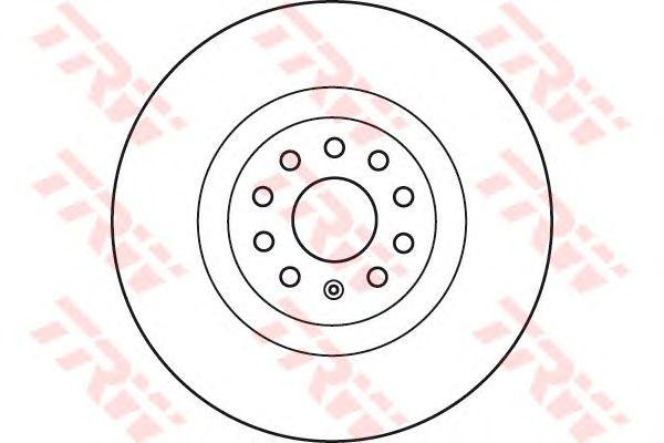 Диск тормозной VW Golf (12-) AUDI A3 (12-) SKODA Octavia (12-) передний вентилир DF6133S TRW