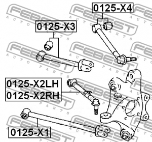 Рычаг подвески 0125-X4 0125-X4 FEBEST