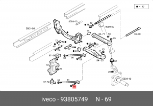болт рычага!M16x1.5x140\Iveco Daily 93805749 IVECO