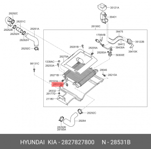 Болт HYUNDAI KIA OE 2827827800 HYUNDAI KIA
