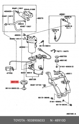 втулка насоса регулируемой подвески!\ Toyota, Lexus GX400 90389-06033 TOYOTA