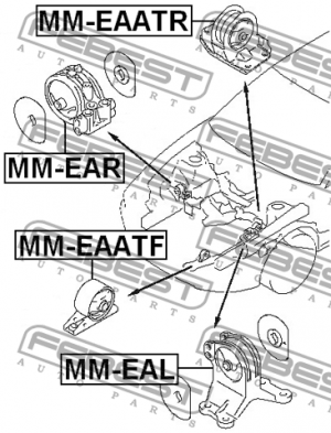Опора двигателя MM-EAATF MM-EAATF FEBEST