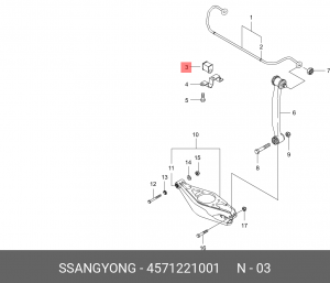 Втулка стабилизатора SSANGYONG Stavic (13-) задняя OE 4571221001 SSANG YONG