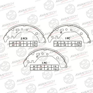Колодки тормозные барабанные AVANTECH AVS0120 AVANTECH