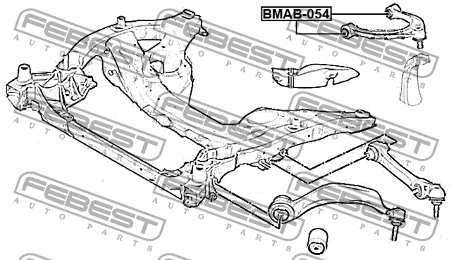 Сайлентблок рычага верхний BMW 5 F10, 7 F01 BMAB-054 BMAB-054 FEBEST