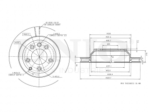 Диск тормозной задний BRD-20119 UNIO