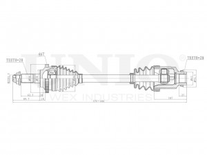 Привод в сборе передний правый CVJ-10025 UNIO