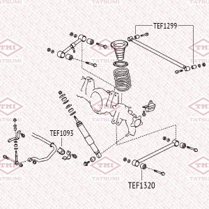 Сайлентблок заднего продольного рычага TOYOTA Land Cruiser 07-LEXUS LX 07- TEF13 TEF1320 TATSUMI