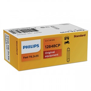 Лампа 12V C3W SV6 PHILIPS 12848CP PHILIPS