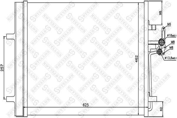 радиатор конд.\ Ford Mondeo 2.5 07> 10-45207-SX STELLOX