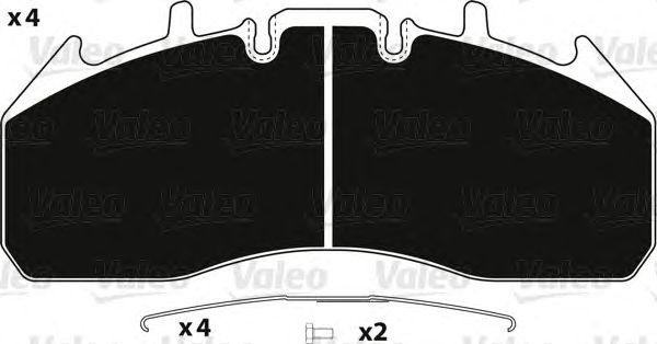 Колодки тормозные 29174 249.6x106.9x29.2 882246 VALEO PHC