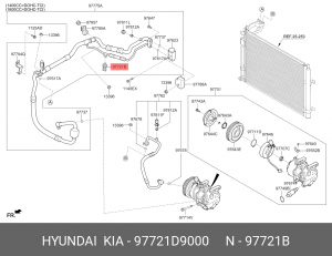 Датчик давления HYUNDAI Solaris (17-) хладагента кондиционера OE 97721D9000 HYUNDAI KIA