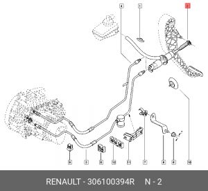 ГЛАВНЫЙ ЦИЛИНДР СЦЕПЛЕНИЯ (ПЛАС,РЕЗ) 306100394R 306100394R RENAULT