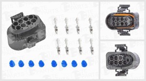 разъем (8-pin) для жгута проводов топливного насоса DP 42 5000мм 7873734 TE PARTS