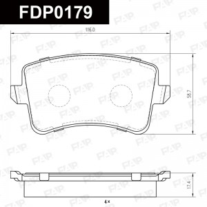 Тормозные колодки дисковые смесь CERAMIC FDP0179 FDP0179 FAP