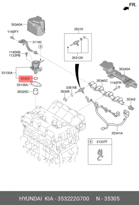 Кольцо уплотнительное HYUNDAI KIA OE 353222G700 HYUNDAI KIA