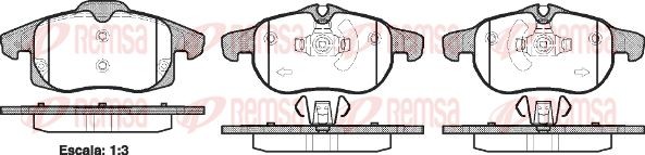 888 40 [1605136] !колодки дисковые п.\ Opel Vectra 1.6-2.0/1.9CDTi 02>, Saab 9-3 088840 REMSA