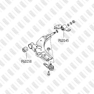 сайлентблок рычага!\ KIA Shuma/Spectra 97> FG0145 FIXAR