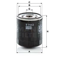 Фильтр масляный FORD Focus MANN W7043 MANN FILTER