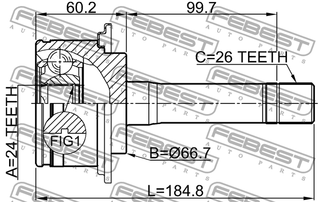 ШРУС 2210-SPM 2210-SPM FEBEST