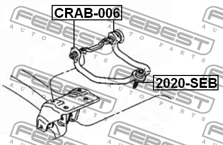 Сайлентблок задн верхн рычага CHRYSLER SEBRING 04-10 CRAB-006 CRAB-006 FEBEST