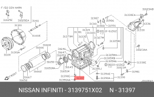 ПРОКЛАДКА КАРТЕРА 31397-51X02 31397-51X02 NISSAN