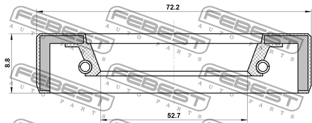 Сальник редуктора задн моста 95FBY-54720909R 95FBY-54720909R FEBEST
