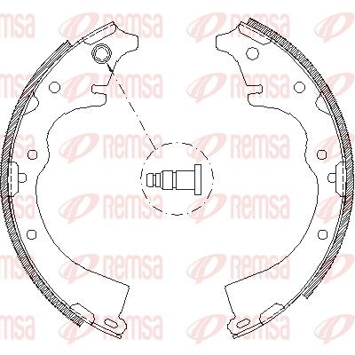 4360.01 426 SBS=K2282A-01 !колодки барабанные\ Toyota Land Cruiser J7 2.4-3.4TD  4360.01 REMSA