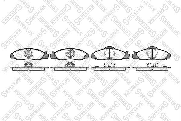 624 12 !колодки дисковые п.\ Ssangyong Musso 2.3/2.9TD 98-00,Daewoo Musso 2.3-2. 635-012-SX STELLOX