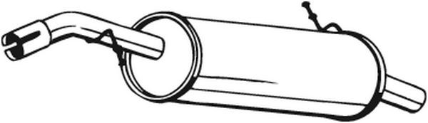 Глушитель CITROEN C3 (02-) задняя часть BOSAL 135-015 BOSAL