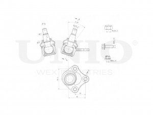 Опора шаровая передняя нижняя левая SSP-20042 UNIO