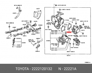 прокладка дроссельной заслонки!\ Toyota Highlander 22221-20132 TOYOTA