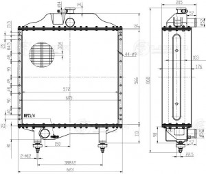 Радиатор охл. для трактора МТЗ-1521/1523/1222 (5-ти рядный) LRC 06523 LUZAR