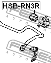 втулка стабилизатора заднего! d20\ Honda STREAM 00-06 HSB-RN3R FEBEST
