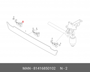 Скоба крепежная 81416850102 MAN