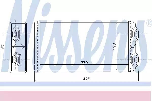 радиатор отопителя ! пластик/алюминий 370x190x42 \MAN F2000(94>) дв.D28 71925 NISSENS