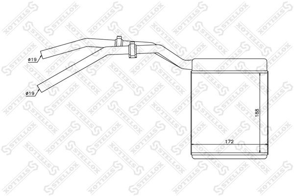 Радиатор отопителя  1035137SX 10-35137-SX STELLOX