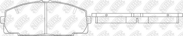 Колодки тормозные TOYOTA Hiace (06-) передние (4шт.) NIBK PN1237 NIBK