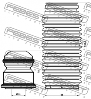 Пыльник передн амортизатора с отбойником комплект HONDA CIVIC 2006-2011 HSHB-FDF HSHB-FDF-KIT FEBEST