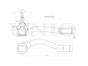 Наконечник рулевой левый SSP-10164 UNIO