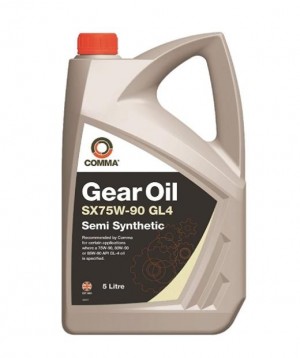 COMMA 75W90 SX GL-4 (5L) масло трансм.! полусинт. для 5- и 6-ти ступенч.КПП\ API SXGL45L COMMA