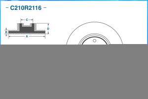 Тормозной диск передний C210R2116 C210R2116 CWORKS