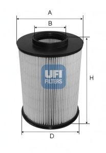 Фильтр воздушный FORD FOCUS II/III, KUGA I/II 27.675.00 27.675.00 UFI