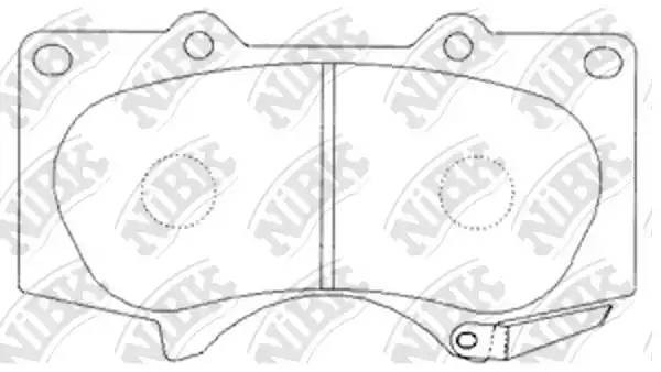 Колодки тормозные MITSUBISHI Pajero 4 (07-) TOYOTA Land Cruiser Prado (03-) пере PN1482 NIBK