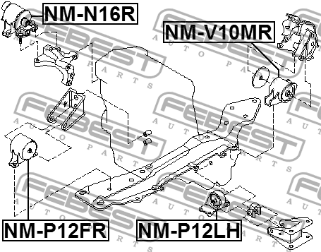 NISSAN PRIMERA P12E 02> NM-P12LH FEBEST
