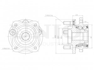 Ступица передняя (без ABS) HUB-20240 UNIO