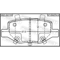 КОЛОДКИ ТОРМОЗНЫЕ ЗАДНИЕ КОМПЛЕКТ 3501-SX11R 3501SX11R FEBEST
