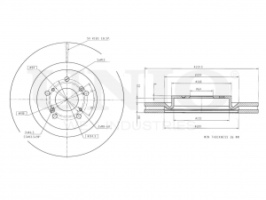 Диск тормозной передний BRD-20586 UNIO