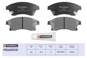 Торм. колодки дисковые передн. Chevrolet Aveo II 11-  Cruze I 11- Opel Astra J 0 M2625031 MARSHALL